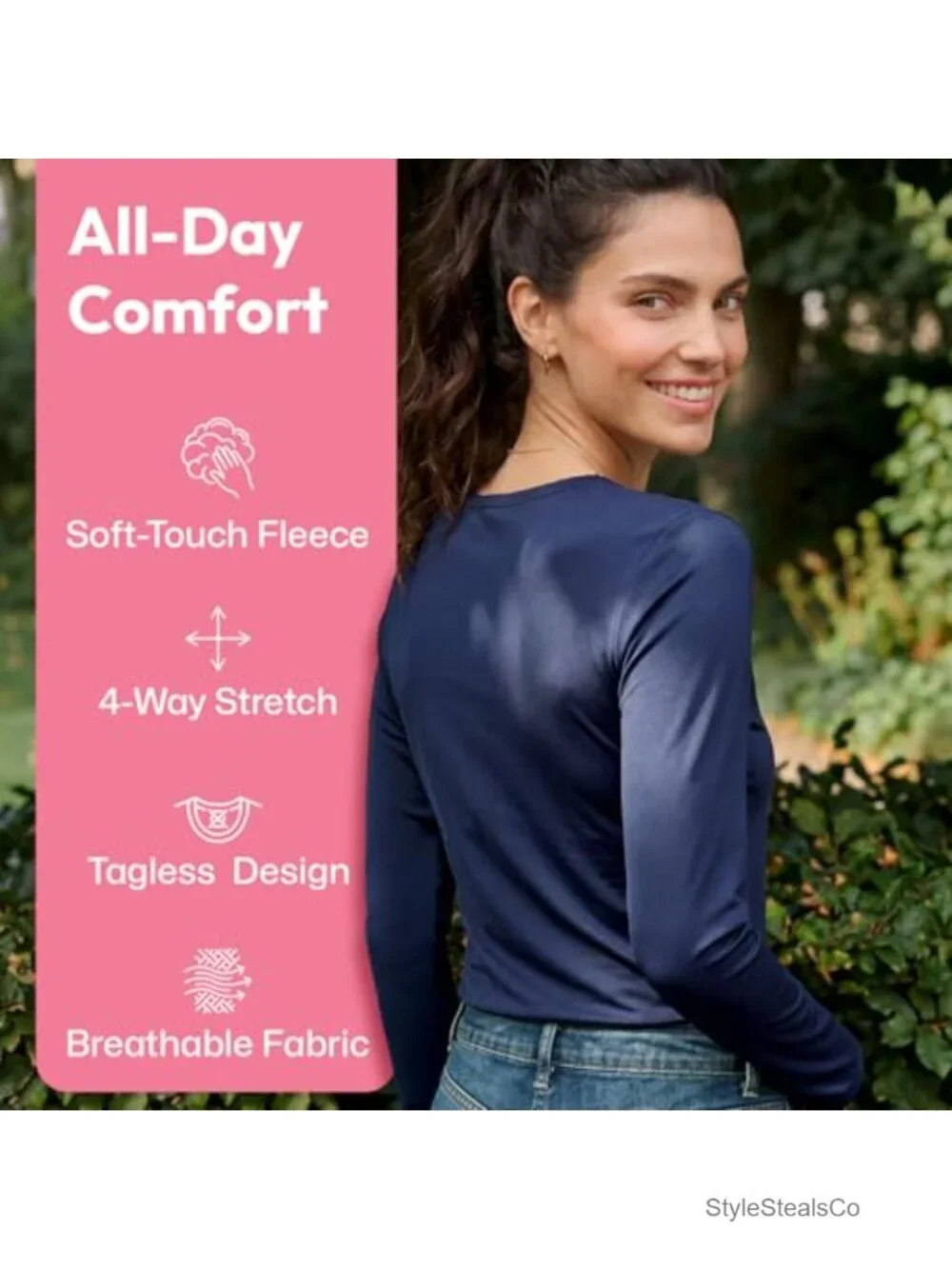 Women's Fleece Lined Thermal Underwear Set Long Johns Base Layer Winter